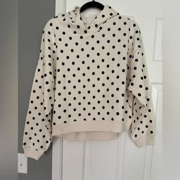 Gap Polka Dot cropped Hoodie - Cream and Black - Picture 4 of 5